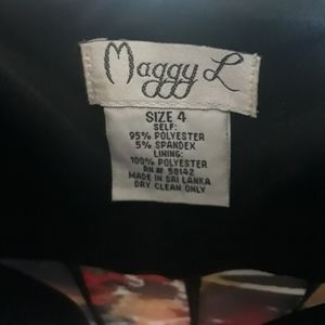 Maggy L floral dress size 4 3/4 sleeves